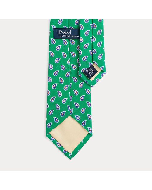 Polo Ralph Lauren Green Pine-print Linen Tie for men