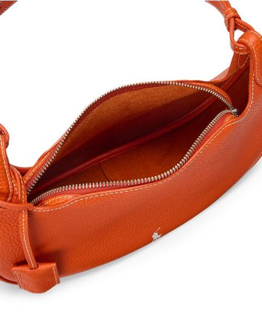 Polo Ralph Lauren Red Polo Play Leather Shoulder Bag