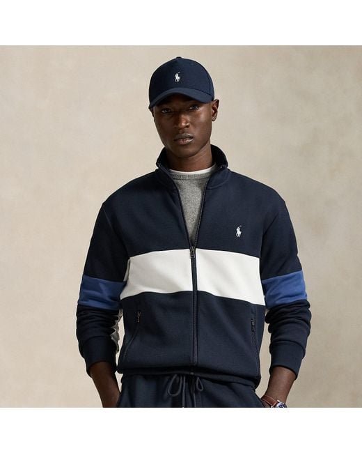 Ralph Lauren Blue Double-Knit Track Jacket for men