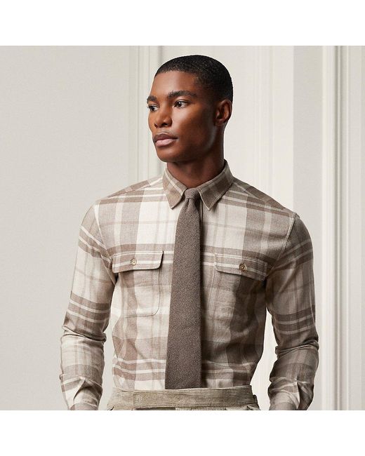 Chemise Ecossaise Laine Soie Cachemire Ralph Lauren pour homme Lyst