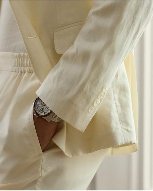 Ralph Lauren Natural Hadley Hand-Tailored Silk-Linen Jacket for men