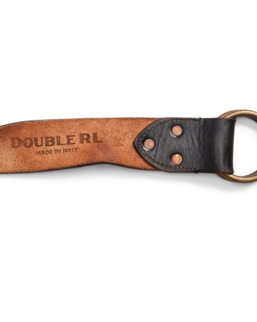 RRL Ledergürtel Mit Doppel-O-Ring in Black für Herren