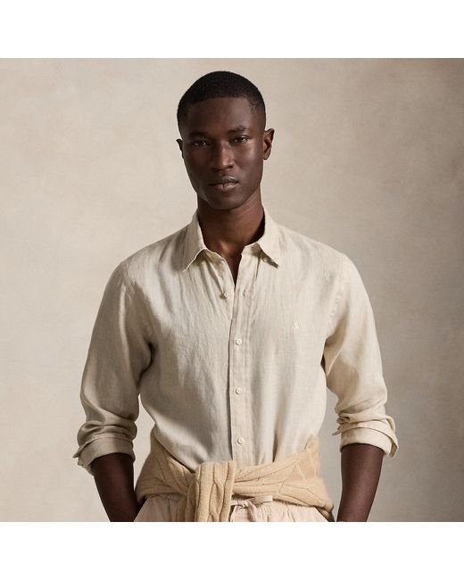 Polo Ralph Lauren Natural Custom Fit Linen Shirt for men