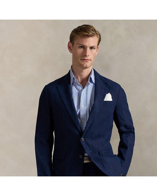Polo Ralph Lauren Modern-Fit Leinen-Anzugjacke Polo Soft in Blue für Herren
