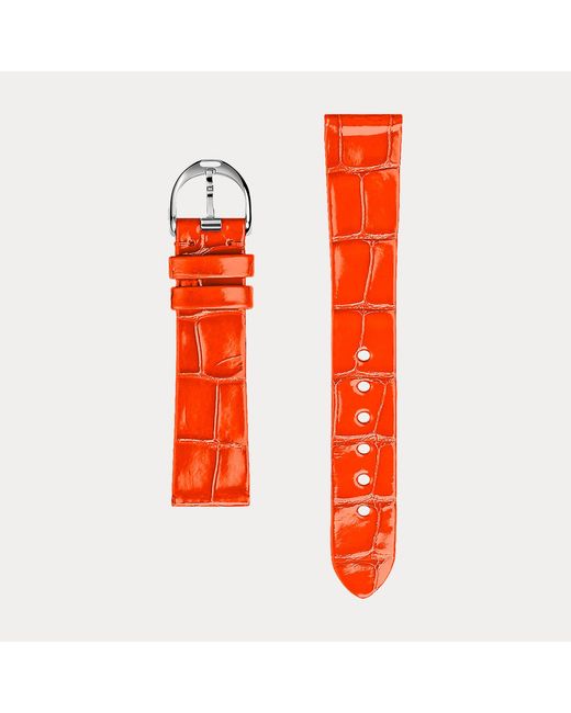 Ralph Lauren Red Rl 888 38 Mm Caiman Watch Strap