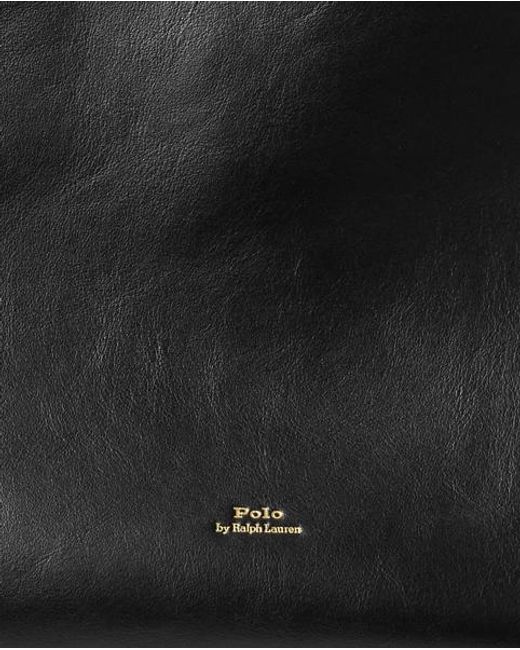 Polo Ralph Lauren Black Bellport Leather North-South Tote
