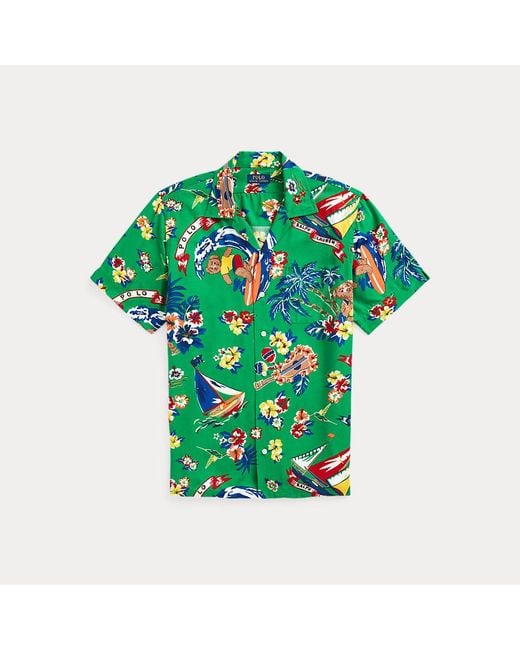Polo Ralph Lauren Classic Fit Overhemd Met Polo Bear in het Green voor heren