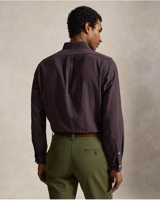 Polo Ralph Lauren Black Custom Fit Double-Faced Oxford Shirt for men