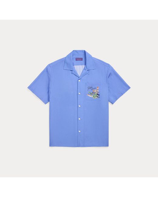 Ralph Lauren Freizeit-Kurzarmhemd Mit Druck in Blue für Herren