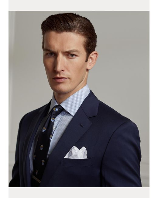 Ralph Lauren Wolle Anzug Gregory aus Wollserge in Blau für Herren - Lyst