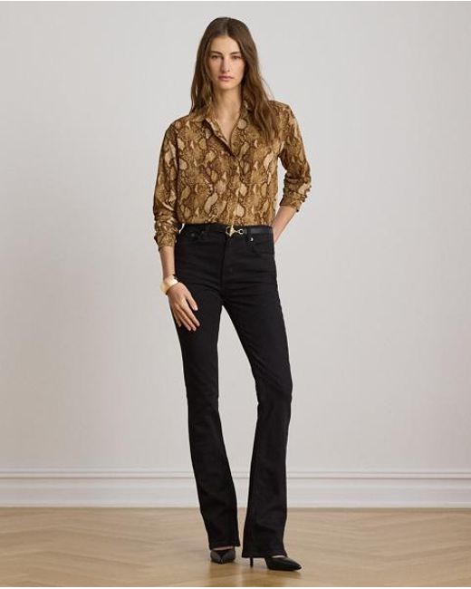Ralph Lauren Relaxed Fit Overhemd Met Pythonprint in het Brown