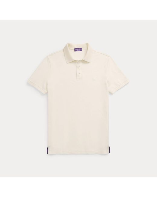 Ralph Lauren Brown Custom Slim Fit Piqué Polo Shirt for men