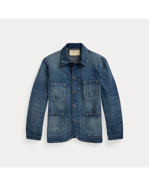Ralph Lauren Blue Torrington Denim Engineer Jacket for men