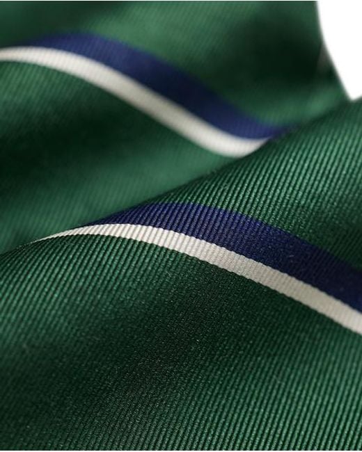 Polo Ralph Lauren Green Vintage-Inspired Striped Mogador Tie for men