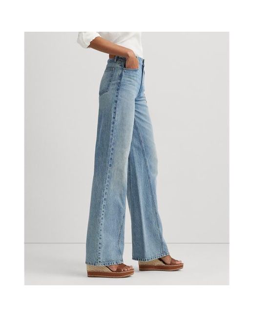Lauren by Ralph Lauren Blue Jeans mit hoher Leibhöhe und weitem Bein