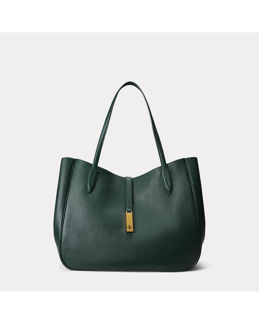 Polo Ralph Lauren Polo Id Leather Large Tote in Blue Lyst UK