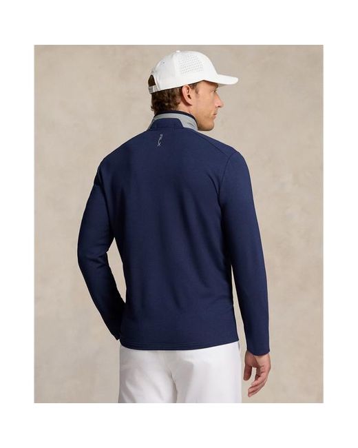 Ralph Lauren Blue Hybrid Mockneck Jacket for men