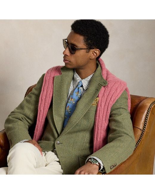 Ralph Lauren Green The Rl67 Textured Tweed Jacket for men