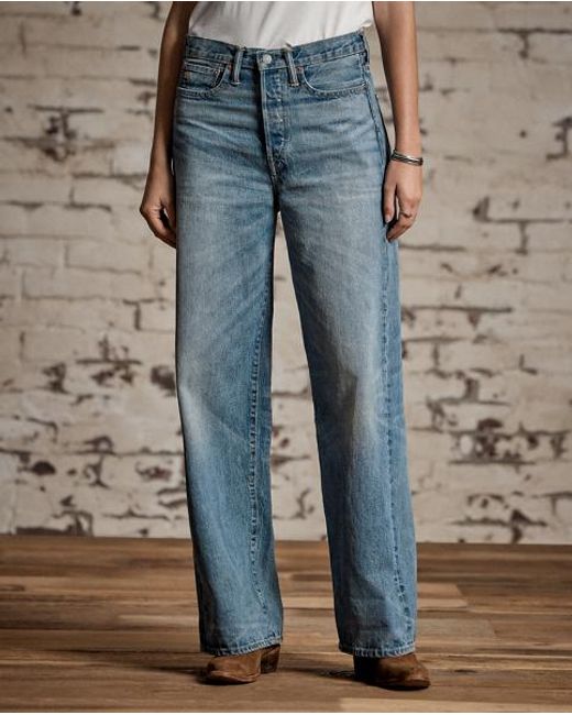 RRL Blue Vintage Wide Fit Cluney Jean
