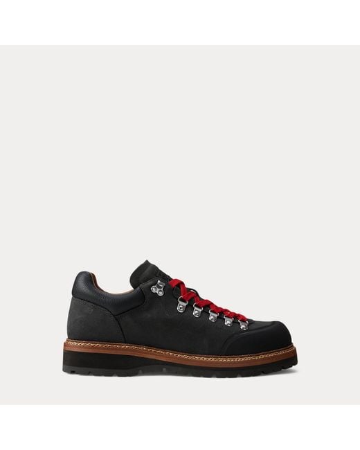Ralph Lauren Black Alpine Low Suede Trail Boot for men