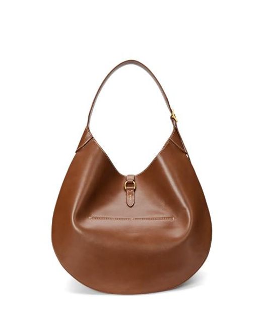 Polo Ralph Lauren Blue Polo Id Large Calfskin Shoulder Bag