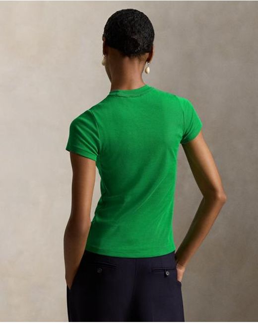 Polo Ralph Lauren Green Slim-Fit Baumwoll-T-Shirt