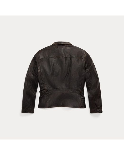 Ralph Lauren Black Leather Jacket for men