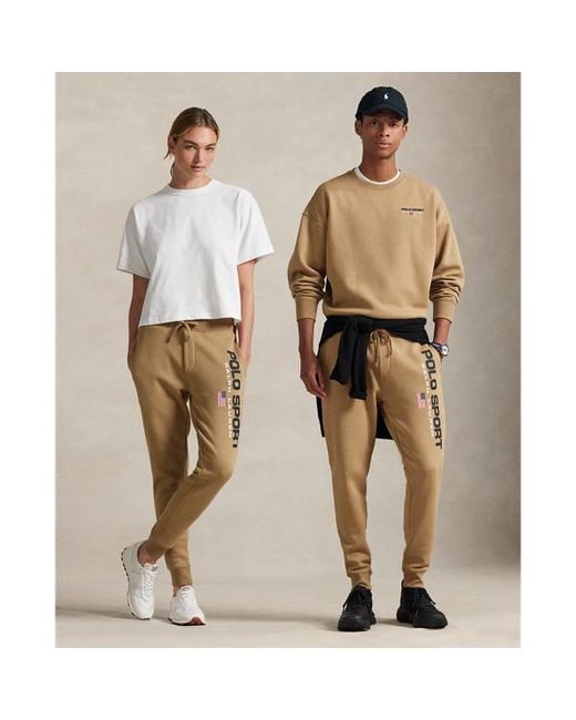 Pantaloni da jogging Polo Sport di Polo Ralph Lauren in Natural da Uomo