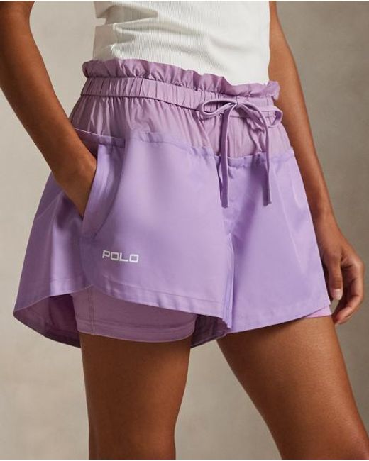 Polo Ralph Lauren Gelaagde Short Met Trekkoord in het Purple