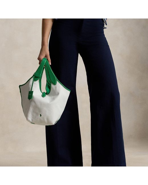 Ralph Lauren Blue Polo Play Canvas Tote