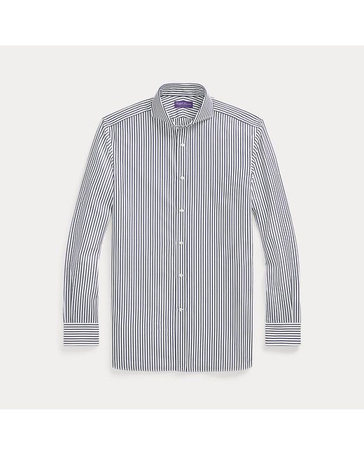 Camicia in popeline a righe di Ralph Lauren in Blue da Uomo