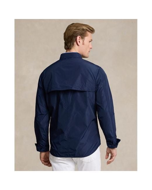 Ralph Lauren Blue Utility Shirt Jacket for men