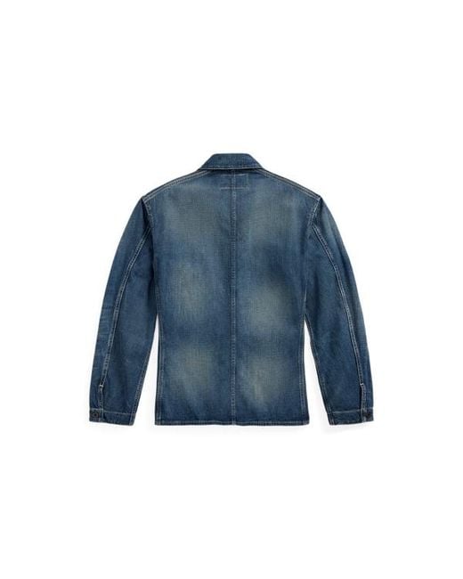 RRL Torrington Denim Engineer Jacket in Blue for Men | Lyst Canada