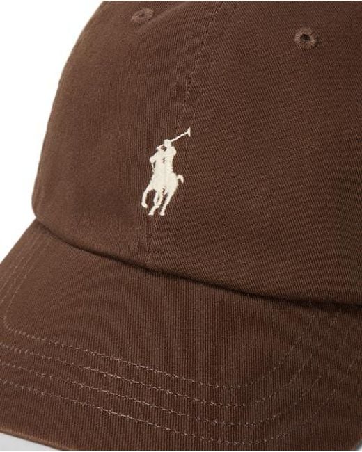 Ralph Lauren Brown The Iconic Cotton Chino Ball Cap for men