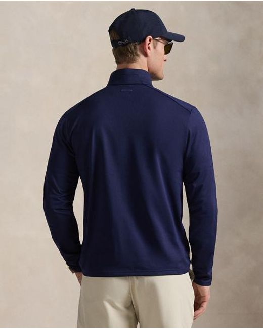 Ralph Lauren Blue Classic Fit Stretch Quarter-Zip Pullover for men