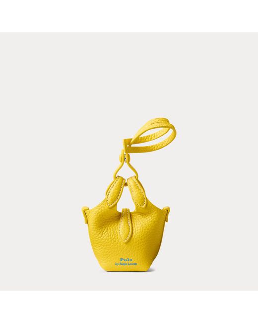 Polo Ralph Lauren Yellow Leather Polo Play Bag Charm