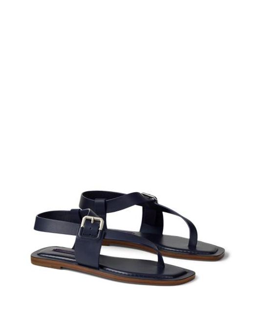 Ralph Lauren Blue Payton Calfskin Sandal