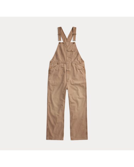 RRL Natural Ralph Lauren Distressed Canvas Overall for men