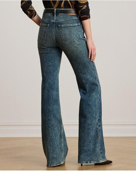 Jean Flare Taille Haute Ralph Lauren en coloris Blue