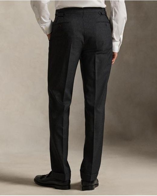 Polo Ralph Lauren Black Polo Tailored Fit Striped Wool Suit for men