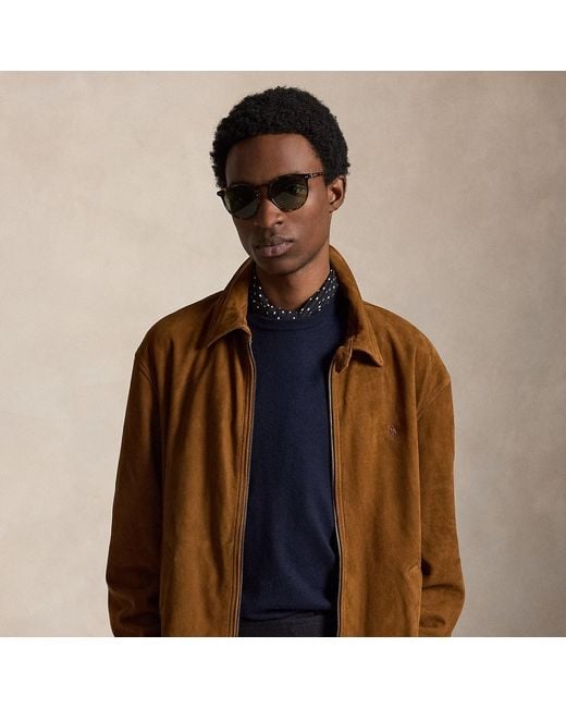 Polo Ralph Lauren Brown The Bayport Suede Jacket for men