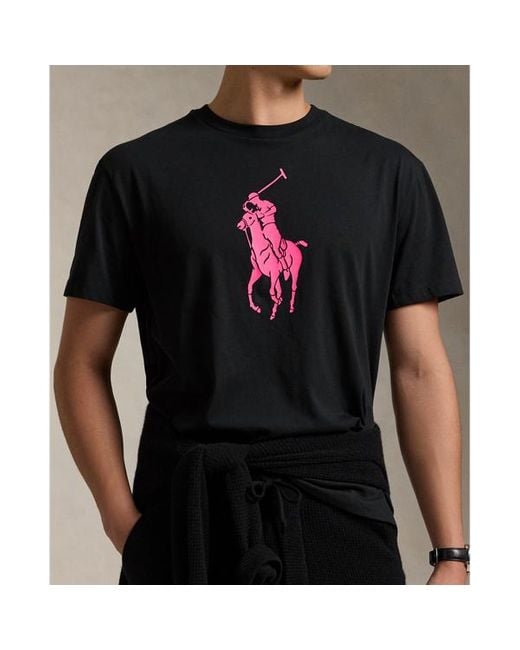 Polo Ralph Lauren Pink Pony Classic Fit Jersey T shirt in Black for Men Lyst UK
