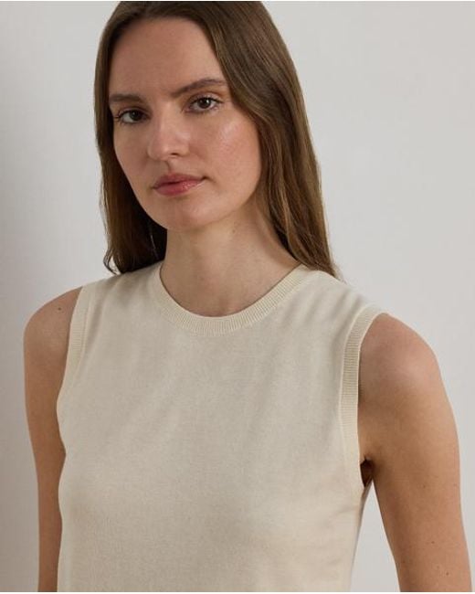 Ralph Lauren Natural Sleeveless Crewneck Jumper