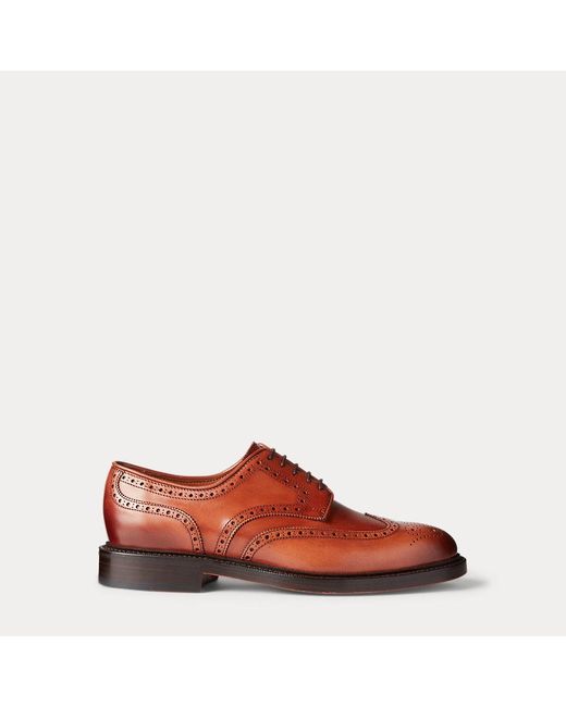 Ralph Lauren Red Brenton Leather Wingtip for men