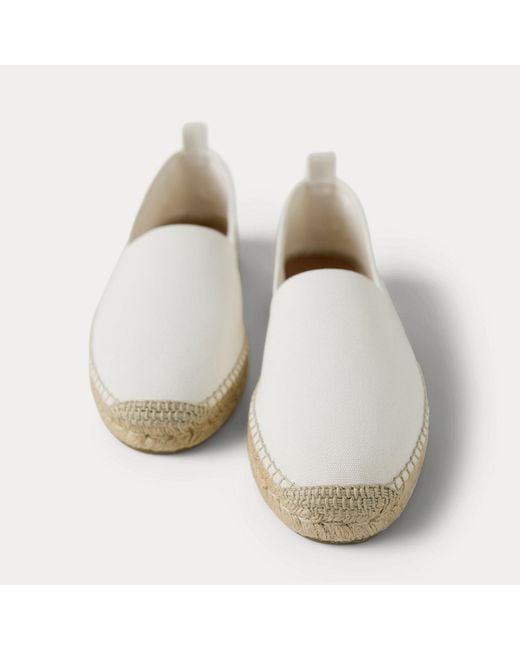 Ralph Lauren White Bosworth Linen-Silk Espadrille for men