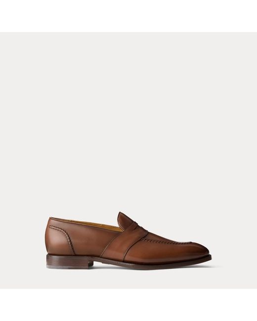 Ralph Lauren Brown Meegan Calfskin Penny Loafer for men