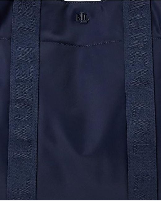 Ralph Lauren Blue Nylon Extra-Large Stevie Tote Bag
