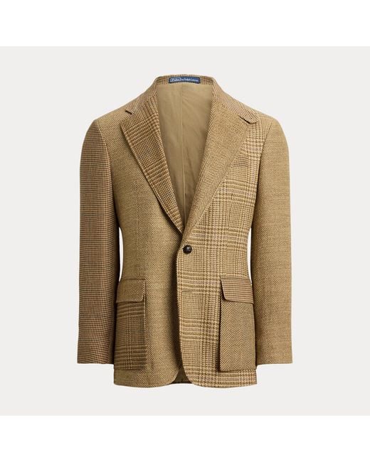 Polo Ralph Lauren Brown The Rl67 Patchwork Linen-Blend Jacket for men