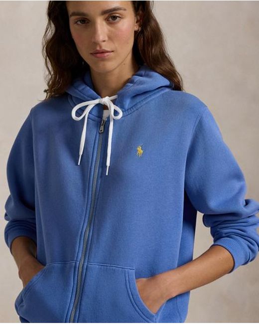 Sweat À Capuche Zippé En Sherpa Polo Ralph Lauren en coloris Blue
