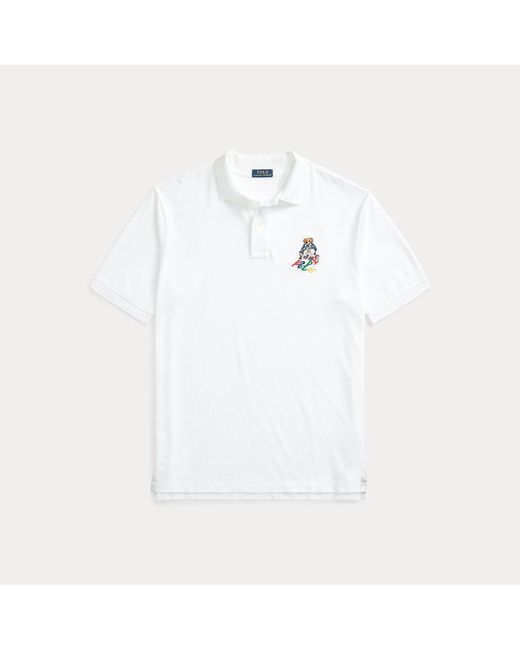 Polo Ralph Lauren White Big & Tall - Polo Bear Mesh Polo Shirt for men